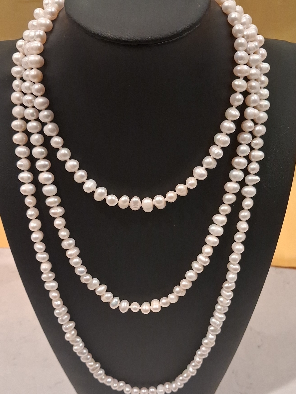64" Long Strand Genuine Pearls